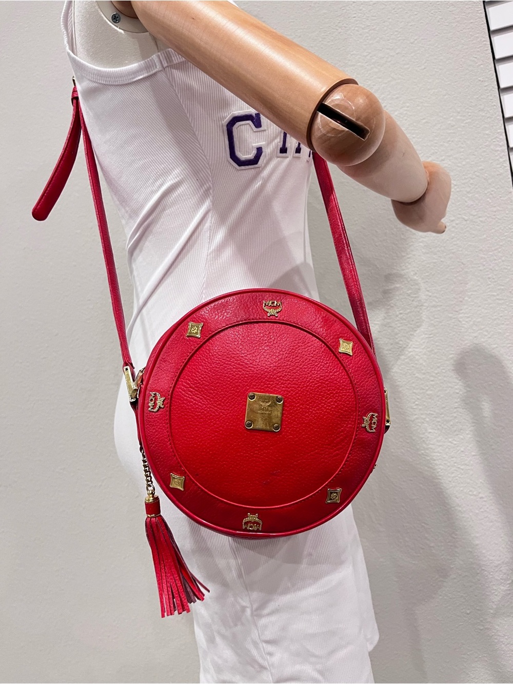 MCM TAMBOURINE CROSSBODY BAG.